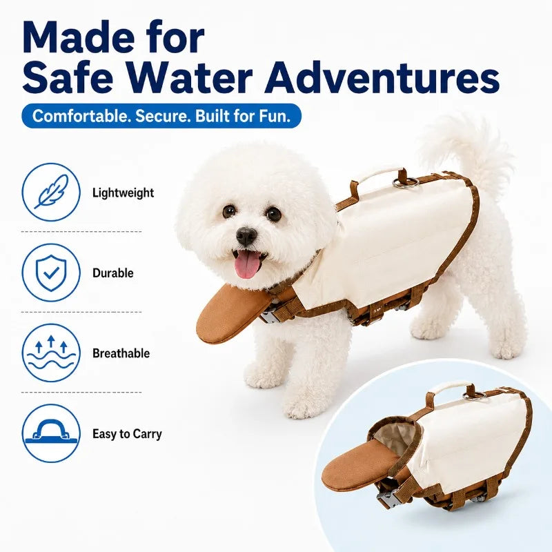 PetHaul Dog Life Jacket – Rescue Handle & Chin Float, Small-Medium