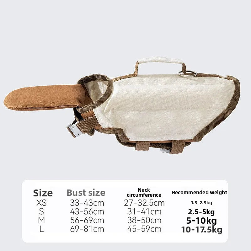 PetHaul Dog Life Jacket – Rescue Handle & Chin Float, Small-Medium